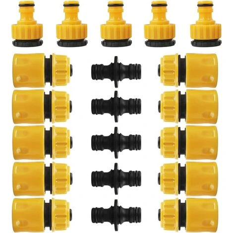 HIASDFLS Raccord D'Arrosage Connecteur De Robinet Plastique, Connecteurs Rapides Pour Tuyau D'Arrosage Jardin Tuyau Double Connecteur1/2 Et 3/4" Hose Quick Connector - 20 Pcs 3 HIASDFLS Raccord D'Arrosage Connecteur De Robinet Plastique, Connecteurs Rapides Pour Tuyau D'Arrosage Jardin Tuyau Double Connecteur1/2 Et 3/4" Hose Quick Connector - 20 Pcs