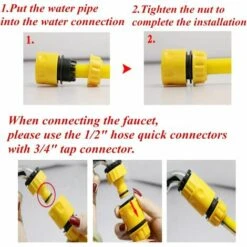 HIASDFLS Raccord D'Arrosage Connecteur De Robinet Plastique, Connecteurs Rapides Pour Tuyau D'Arrosage Jardin Tuyau Double Connecteur1/2 Et 3/4" Hose Quick Connector - 20 Pcs 11 HIASDFLS Raccord D'Arrosage Connecteur De Robinet Plastique, Connecteurs Rapides Pour Tuyau D'Arrosage Jardin Tuyau Double Connecteur1/2 Et 3/4" Hose Quick Connector - 20 Pcs -Promos Raccord d'arrosage Magasin 58677811 5