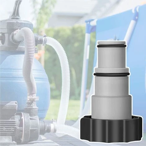 HIASDFLS Adaptateur De Tuyau Pour Pompe De Piscine, Raccord De Tuyau Diamètre 32/38 Mm, Avec Joint, Adaptateur En Plastique Pièce De Rechange Pour Piscine 3 HIASDFLS Adaptateur De Tuyau Pour Pompe De Piscine, Raccord De Tuyau Diamètre 32/38 Mm, Avec Joint, Adaptateur En Plastique Pièce De Rechange Pour Piscine