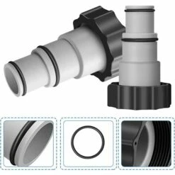 HIASDFLS Adaptateur De Tuyau Pour Pompe De Piscine, Raccord De Tuyau Diamètre 32/38 Mm, Avec Joint, Adaptateur En Plastique Pièce De Rechange Pour Piscine 10 HIASDFLS Adaptateur De Tuyau Pour Pompe De Piscine, Raccord De Tuyau Diamètre 32/38 Mm, Avec Joint, Adaptateur En Plastique Pièce De Rechange Pour Piscine -Promos Raccord d'arrosage Magasin 58677837 4