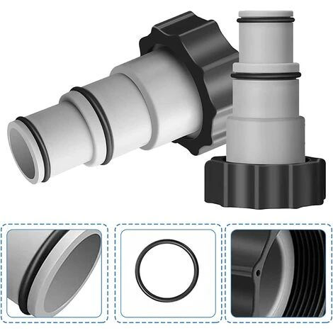 HIASDFLS Adaptateur De Tuyau Pour Pompe De Piscine, Raccord De Tuyau Diamètre 32/38 Mm, Avec Joint, Adaptateur En Plastique Pièce De Rechange Pour Piscine 6 HIASDFLS Adaptateur De Tuyau Pour Pompe De Piscine, Raccord De Tuyau Diamètre 32/38 Mm, Avec Joint, Adaptateur En Plastique Pièce De Rechange Pour Piscine – Image 4