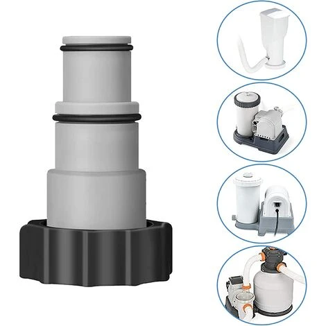 HIASDFLS Adaptateur De Tuyau Pour Pompe De Piscine, Raccord De Tuyau Diamètre 32/38 Mm, Avec Joint, Adaptateur En Plastique Pièce De Rechange Pour Piscine 7 HIASDFLS Adaptateur De Tuyau Pour Pompe De Piscine, Raccord De Tuyau Diamètre 32/38 Mm, Avec Joint, Adaptateur En Plastique Pièce De Rechange Pour Piscine – Image 5