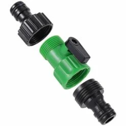 Kueatily Double Mamelon Joint Connecteur Rapide Avec Valve Jardin Irrigation Voiture Lavage De Voiture -Promos Raccord d'arrosage Magasin 58685625 3