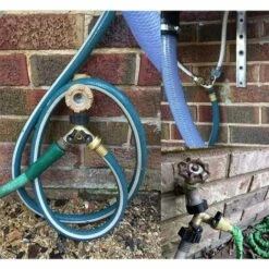 FLYME Tuyau D'arrosage En Laiton Avec Connecteur Y Vanne Y Valve Connecteur Tuyau De Jardin Poignée Confort Robinet De Sortie De Robinet Avec 2 Vannes Indépendantes On/off -Promos Raccord d'arrosage Magasin 58847061 5