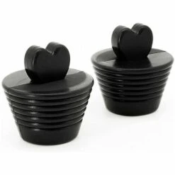 REGALOS 2 Pièces Bouchon De Baignoire Universel Bouchon De Baignoire Drains D'évier De Baignoire Bouchon De Vidange De Baignoire Bouchon Noir