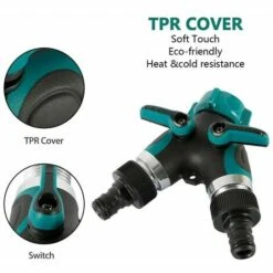 LTS FAFA Inverseur De Tuyau à 2 Voies, Inverseur De Tuyau D'arrosage De 3/4 Po Inverseur à 2 Voies Avec 2 Connecteurs Et 4 Joints En Caoutchouc -Promos Raccord d'arrosage Magasin 59304591 3