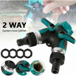 LTS FAFA Inverseur De Tuyau à 2 Voies, Inverseur De Tuyau D'arrosage De 3/4 Po Inverseur à 2 Voies Avec 2 Connecteurs Et 4 Joints En Caoutchouc -Promos Raccord d'arrosage Magasin 59304591 4