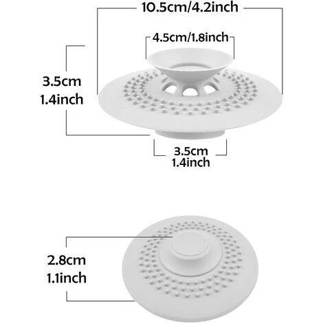 ZOLGINAH Lot De 5 Bouchons De Vidange De Douche En Silicone Pour Baignoire, Évier, Baignoire, Lavande, Cuisine, Salle De Bain (5 Couleurs) 4 ZOLGINAH Lot De 5 Bouchons De Vidange De Douche En Silicone Pour Baignoire, Évier, Baignoire, Lavande, Cuisine, Salle De Bain (5 Couleurs) – Image 2