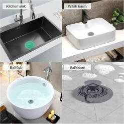 ZOLGINAH Lot De 5 Bouchons De Vidange De Douche En Silicone Pour Baignoire, Évier, Baignoire, Lavande, Cuisine, Salle De Bain (5 Couleurs) 11 ZOLGINAH Lot De 5 Bouchons De Vidange De Douche En Silicone Pour Baignoire, Évier, Baignoire, Lavande, Cuisine, Salle De Bain (5 Couleurs) -Promos Raccord d'arrosage Magasin 59344053 5