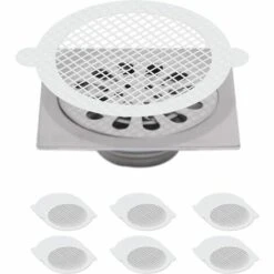 ZOLGINAH 30 Pcs Collecteur De Cheveux,Filtre Évier De Cuisine,Filtre Drain De Douche,Attrape Cheveux Douche,Filtre Cheveux Douche De Tissu Non Tissé Pour évier De Douche,Douche,Baignoire(Diamètre : 9cm)