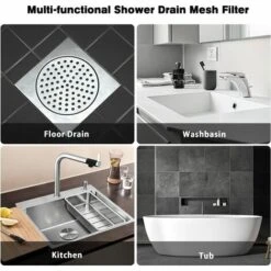 ZOLGINAH 30 Pcs Collecteur De Cheveux,Filtre Évier De Cuisine,Filtre Drain De Douche,Attrape Cheveux Douche,Filtre Cheveux Douche De Tissu Non Tissé Pour évier De Douche,Douche,Baignoire（Diamètre : 9cm) -Promos Raccord d'arrosage Magasin 59346310 4