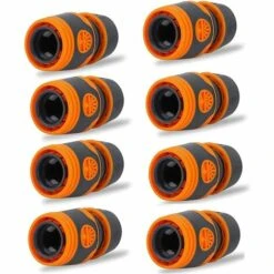 TRIOMPHE 8 Pièces Hose Connector, Raccords D'arrosage Rapides Ensemble Pour Tuyau D'arrosage 1/2" Tuyau Rapides Raccord Raccord Rapide D'extrémité Raccords Pour Le Début Du Tuyau，T-Audace