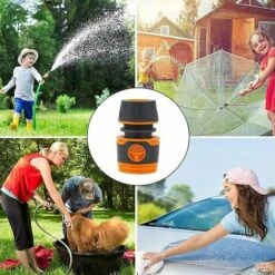 TRIOMPHE 8 Pièces Hose Connector, Raccords D'arrosage Rapides Ensemble Pour Tuyau D'arrosage 1/2" Tuyau Rapides Raccord Raccord Rapide D'extrémité Raccords Pour Le Début Du Tuyau，T-Audace -Promos Raccord d'arrosage Magasin 59449732 5