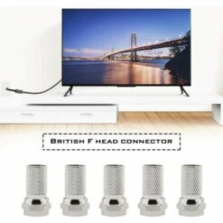 ROSIER 20pcs Connecteur De Prise De Type F Adaptateur à VisserVis Nickelé Pour Câble Coaxial D'antenne De Télévision Par Satellite 75-5——VEBTles 9 ROSIER 20pcs Connecteur De Prise De Type F Adaptateur à VisserVis Nickelé Pour Câble Coaxial D'antenne De Télévision Par Satellite 75-5——VEBTles -Promos Raccord d'arrosage Magasin 59961541 3