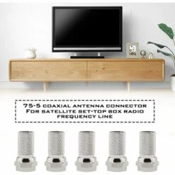 ROSIER 20pcs Connecteur De Prise De Type F Adaptateur à VisserVis Nickelé Pour Câble Coaxial D'antenne De Télévision Par Satellite 75-5——VEBTles 10 ROSIER 20pcs Connecteur De Prise De Type F Adaptateur à VisserVis Nickelé Pour Câble Coaxial D'antenne De Télévision Par Satellite 75-5——VEBTles -Promos Raccord d'arrosage Magasin 59961541 4