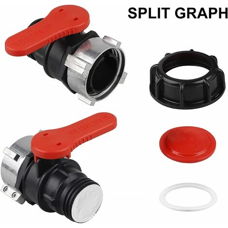 BARES Adaptateur Réservoir IBC, Vanne Cuve Vanne Pour Cuve IBC, Adaptateur IBC Pour Réservoir, Robinet Cuve IBC DN50 (75 Mm) 4 BARES Adaptateur Réservoir IBC, Vanne Cuve Vanne Pour Cuve IBC, Adaptateur IBC Pour Réservoir, Robinet Cuve IBC DN50 (75 Mm) – Image 2