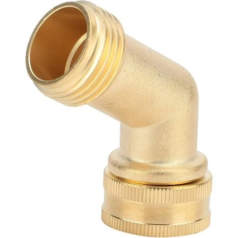 Cisea Connecteur De Tuyau D'Arrosage 3/4 '', Adaptateur De Connecteur De Tuyau De Robinet à Tournant Sphérique Coudé En Laiton Massif à 45 Degrés Adaptateur De Tuyau à Col De Cygne Robuste 3 Cisea Connecteur De Tuyau D'Arrosage 3/4 '', Adaptateur De Connecteur De Tuyau De Robinet à Tournant Sphérique Coudé En Laiton Massif à 45 Degrés Adaptateur De Tuyau à Col De Cygne Robuste