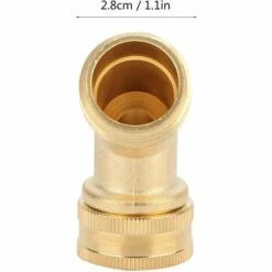 Cisea Connecteur De Tuyau D'Arrosage 3/4 '', Adaptateur De Connecteur De Tuyau De Robinet à Tournant Sphérique Coudé En Laiton Massif à 45 Degrés Adaptateur De Tuyau à Col De Cygne Robuste 8 Cisea Connecteur De Tuyau D'Arrosage 3/4 '', Adaptateur De Connecteur De Tuyau De Robinet à Tournant Sphérique Coudé En Laiton Massif à 45 Degrés Adaptateur De Tuyau à Col De Cygne Robuste -Promos Raccord d'arrosage Magasin 60003185 2