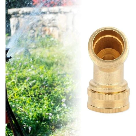 Cisea Connecteur De Tuyau D'Arrosage 3/4 '', Adaptateur De Connecteur De Tuyau De Robinet à Tournant Sphérique Coudé En Laiton Massif à 45 Degrés Adaptateur De Tuyau à Col De Cygne Robuste 5 Cisea Connecteur De Tuyau D'Arrosage 3/4 '', Adaptateur De Connecteur De Tuyau De Robinet à Tournant Sphérique Coudé En Laiton Massif à 45 Degrés Adaptateur De Tuyau à Col De Cygne Robuste – Image 3