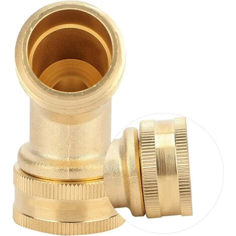 Cisea Connecteur De Tuyau D'Arrosage 3/4 '', Adaptateur De Connecteur De Tuyau De Robinet à Tournant Sphérique Coudé En Laiton Massif à 45 Degrés Adaptateur De Tuyau à Col De Cygne Robuste 6 Cisea Connecteur De Tuyau D'Arrosage 3/4 '', Adaptateur De Connecteur De Tuyau De Robinet à Tournant Sphérique Coudé En Laiton Massif à 45 Degrés Adaptateur De Tuyau à Col De Cygne Robuste – Image 4