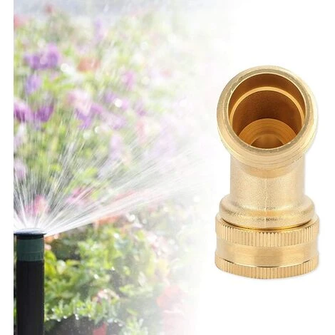 Cisea Connecteur De Tuyau D'Arrosage 3/4 '', Adaptateur De Connecteur De Tuyau De Robinet à Tournant Sphérique Coudé En Laiton Massif à 45 Degrés Adaptateur De Tuyau à Col De Cygne Robuste 7 Cisea Connecteur De Tuyau D'Arrosage 3/4 '', Adaptateur De Connecteur De Tuyau De Robinet à Tournant Sphérique Coudé En Laiton Massif à 45 Degrés Adaptateur De Tuyau à Col De Cygne Robuste – Image 5