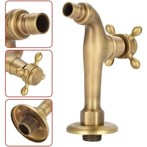 Cisea Robinet De Jardin Robinet Machine à Laver Robinet D'eau En Laiton Massif Vintage Robinet Mural Robinets D'évier De Cuisine Mitigeur Filetage D'Entrée G 4/ 6 (Long) 7 Cisea Robinet De Jardin Robinet Machine à Laver Robinet D'eau En Laiton Massif Vintage Robinet Mural Robinets D'évier De Cuisine Mitigeur Filetage D'Entrée G 4/ 6 (Long) – Image 5