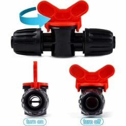 Cisea 20 Pièces Vanne Commutateur D'Irrigation Goutte Tube D'Irrigation PE 16 Mm Raccords Verrouillage Barbelés Vannes Connecteurs Tuyau Vanne Barbelée Jardin - Arrêter/Activer Le Débit D'eau -Promos Raccord d'arrosage Magasin 60003192 3