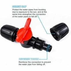 Cisea 20 Pièces Vanne Commutateur D'Irrigation Goutte Tube D'Irrigation PE 16 Mm Raccords Verrouillage Barbelés Vannes Connecteurs Tuyau Vanne Barbelée Jardin - Arrêter/Activer Le Débit D'eau -Promos Raccord d'arrosage Magasin 60003192 5