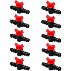 Cisea 10 Pièces Robinet De Jardin Pour Tuyau, Tuyau Vanne D'irrigation, Robinet D'arrêt Raccord En Plastique, Plastique Robinet De Jardin, Pour Le Contrôle De La Vanne D'eau De Jardin Extérieur