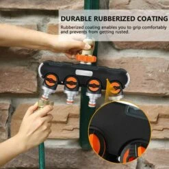 DENUOTOP Pièces Et Raccords Arrosage Distributeur 4 Voies, Repartiteur Arrosage De Tuyau, Débit D'eau Réglable Et Verrouillable, Distributeur Pour L'irrigation Du Jardin (Fil Européen 3/4) -Promos Raccord d'arrosage Magasin 60006983 4