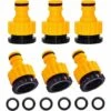 MINKUROW 6 Pièces 2 En 1 Adaptateur Raccord Connexion Nez De Robinet 1/2" Et 3/4" Vers Connecteur Rapide Pour Tuyau D'arrosage Jaune 2 MINKUROW 6 Pièces 2 En 1 Adaptateur Raccord Connexion Nez De Robinet 1/2" Et 3/4" Vers Connecteur Rapide Pour Tuyau D'arrosage Jaune -Promos Raccord d'arrosage Magasin 60015448 1