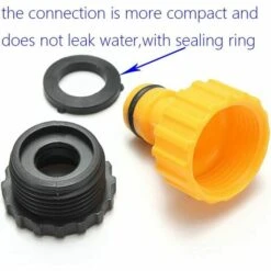 MINKUROW 6 Pièces 2 En 1 Adaptateur Raccord Connexion Nez De Robinet 1/2" Et 3/4" Vers Connecteur Rapide Pour Tuyau D'arrosage Jaune -Promos Raccord d'arrosage Magasin 60015448 3