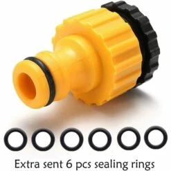 MINKUROW 6 Pièces 2 En 1 Adaptateur Raccord Connexion Nez De Robinet 1/2" Et 3/4" Vers Connecteur Rapide Pour Tuyau D'arrosage Jaune -Promos Raccord d'arrosage Magasin 60015448 4