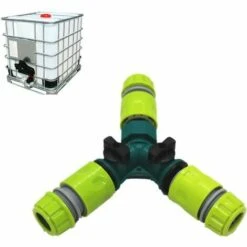 ENLENK Irrigation Y Connecteurs, 1 Connecteur Rapide Y Connecteurs Tuyau De Jardin Connecteur Convient Pour Raccords 16mm 3/4" -Promos Raccord d'arrosage Magasin 60169137 5