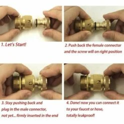 GrooFoo Tuyau D'arrosage Raccord Rapide Extensible Tuyau D'arrosage Male A Femelle Adaptateur Connecteur Pour Robinet Et Jet (2SETS) 10 GrooFoo Tuyau D'arrosage Raccord Rapide Extensible Tuyau D'arrosage Male A Femelle Adaptateur Connecteur Pour Robinet Et Jet (2SETS) -Promos Raccord d'arrosage Magasin 60170946 4