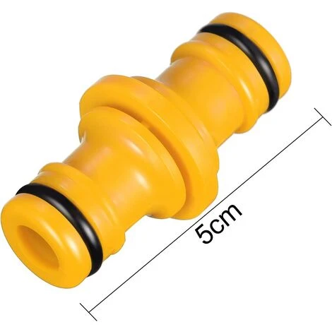 AOUGO 6 Pièces Double Connecteur De Tuyaux Mâles Raccords De Tuyaux Pour Rejoignez Le Tube De Tuyaux De Jardin (Jaune) 6 AOUGO 6 Pièces Double Connecteur De Tuyaux Mâles Raccords De Tuyaux Pour Rejoignez Le Tube De Tuyaux De Jardin (Jaune) – Image 4