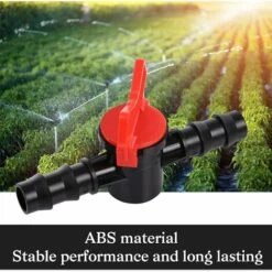 AOUGO 10 PCS Robinet De Jardin Pour Tuyau, Tuyau Vanne D'irrigation Raccord Tuyau 16mm Robinet D'arrêt Raccord En Plastique Pour Le Contrôle Extérieur De La Vanne D'eau De Jardin -Promos Raccord d'arrosage Magasin 60281811 4