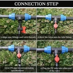 AOUGO 10 PCS Robinet De Jardin Pour Tuyau, Tuyau Vanne D'irrigation Raccord Tuyau 16mm Robinet D'arrêt Raccord En Plastique Pour Le Contrôle Extérieur De La Vanne D'eau De Jardin -Promos Raccord d'arrosage Magasin 60281811 5