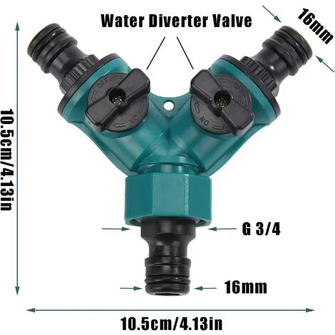 AOUGO Séparateur De Tuyau 2 Voies Arrosage Répartiteur De Robinet D'Eau Connecteur Rapide Adaptateur De Tuyau D'Arrosage Pour Robinet Jardin 3/4" Connecteur De Tuyau En Y 2 Voies Avec Vanne D'Arrêt 2 PCS 4 AOUGO Séparateur De Tuyau 2 Voies Arrosage Répartiteur De Robinet D'Eau Connecteur Rapide Adaptateur De Tuyau D'Arrosage Pour Robinet Jardin 3/4" Connecteur De Tuyau En Y 2 Voies Avec Vanne D'Arrêt 2 PCS – Image 2