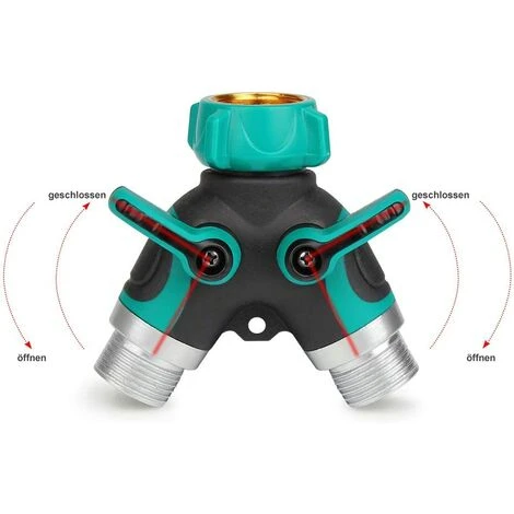 AOUGO Distributeur à 2 Voies Séparateur De Tuyau Y-Distributeur 3/4” Raccord Tuyau D'arrosage Avec 2 Sorties Vannes 26,5 Mm Débit D'eau Réglable Et Verrouillable 2 Connecteurs Et 4 Rondelles 5 AOUGO Distributeur à 2 Voies Séparateur De Tuyau Y-Distributeur 3/4” Raccord Tuyau D'arrosage Avec 2 Sorties Vannes 26,5 Mm Débit D'eau Réglable Et Verrouillable 2 Connecteurs Et 4 Rondelles – Image 3