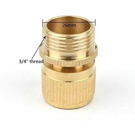 AOUGO Filetage Mâle 3/4" Filetage Femelle En Laiton Connecteurs Rapides Accessoires D'irrigation De Jardin Raccords De Tuyauterie De Lavage De Voiture 4 AOUGO Filetage Mâle 3/4" Filetage Femelle En Laiton Connecteurs Rapides Accessoires D'irrigation De Jardin Raccords De Tuyauterie De Lavage De Voiture – Image 2