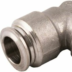 Adaptateur Tube Fileté Coudé Pneumatique RS PRO, Filetage, Tube Vers Mâle 3/8 In Male 12mm 3/8pouces En Laiton Nickelé ( Prix Pour Paquet De 10 )