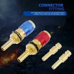 Connecteurs Rapides,LITZEE 2Pcs 8mm Connecteur Rapide De Gaz Et D'Eau Raccord Rapide Oxygene Raccord Tig Adaptateur Refroidi à L'Eau Pour Torche De Soudage MIG TIG Accessoires -Promos Raccord d'arrosage Magasin 60479911 5