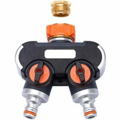 CATHERINE Inverseur De Robinet De Jardin, Connecteur En Y, 3/4" Pour Connecter 2 Appareils, Robinet De Jardin à Double Sortie, Adaptateur De Robinet, Connecteur En Métal 1/2" Inclus