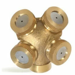 FONTAINEBLEAU 4 Trous Professional Buse De Brumisation Laiton Spray Brumisateur Buses Jardin Arroseurs Raccord De Tuyau D'eau Connecteur Pour Jardinage Et Agriculture，une Pièce，Fonepro