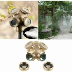 FONTAINEBLEAU 4 Trous Professional Buse De Brumisation Laiton Spray Brumisateur Buses Jardin Arroseurs Raccord De Tuyau D'eau Connecteur Pour Jardinage Et Agriculture,une Pièce,Fonepro 10 FONTAINEBLEAU 4 Trous Professional Buse De Brumisation Laiton Spray Brumisateur Buses Jardin Arroseurs Raccord De Tuyau D'eau Connecteur Pour Jardinage Et Agriculture,une Pièce,Fonepro -Promos Raccord d'arrosage Magasin 60656993 4