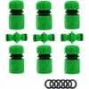 NAXUNNN Raccord Tuyau D'Arrosage,Connecteur Arrosage Accessoires De Tuyau (6 Raccord De Tuyau Rapide, 3 Raccord Mâle Double), Kit De Connexion Rapide Et Facile. -Promos Raccord d'arrosage Magasin 60747456 1