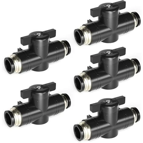 FR-LIFE BR-Vie 5 Pièces 6mm OD Vanne à Boisseau Sphérique Pneumatique, Raccords De Vanne De Commande à Pousser (connecteurs BUC6) 3 FR-LIFE BR-Vie 5 Pièces 6mm OD Vanne à Boisseau Sphérique Pneumatique, Raccords De Vanne De Commande à Pousser (connecteurs BUC6)