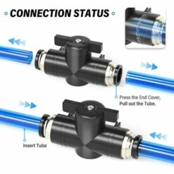 FR-LIFE BR-Vie 5 Pièces 6mm OD Vanne à Boisseau Sphérique Pneumatique, Raccords De Vanne De Commande à Pousser (connecteurs BUC6) 10 FR-LIFE BR-Vie 5 Pièces 6mm OD Vanne à Boisseau Sphérique Pneumatique, Raccords De Vanne De Commande à Pousser (connecteurs BUC6) -Promos Raccord d'arrosage Magasin 60878327 4