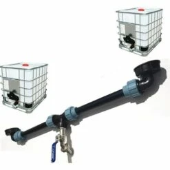 TOPHOMER Kit De Raccordement IBC Pour Deux Réservoirs D'eau De Pluie,Connexion Pour Réservoirs IBC Réservoir D'eau S60X6 Sortie Tee Connecteur/Adaptateur Robinet Soupape